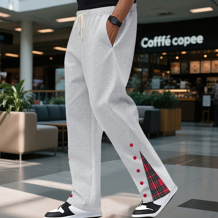 Herren lässige Freizeitpants mit Kordelzug und grafischem Design Echoarchiv