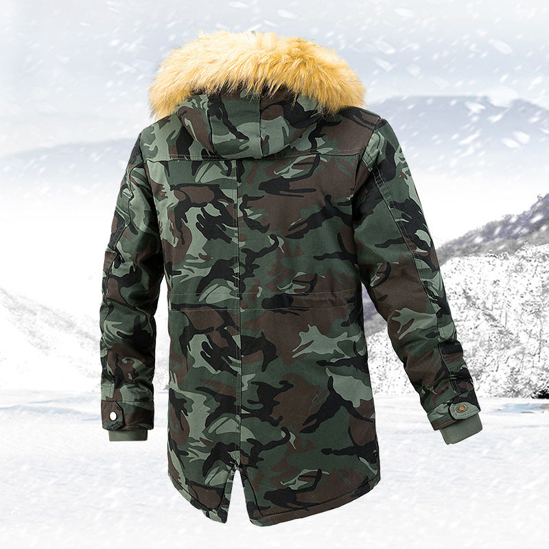 Herren warme Camouflage Parka mit abnehmbarer Kapuze Echoarchiv