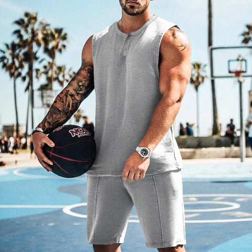 Herren Sportliches Tanktop und kurze Freizeitshorts Echoarchiv
