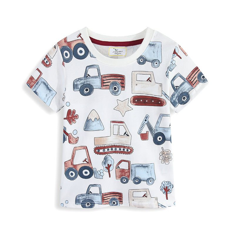 Kinder T-Shirt mit buntem Baustellenmotiv Echo Archiv