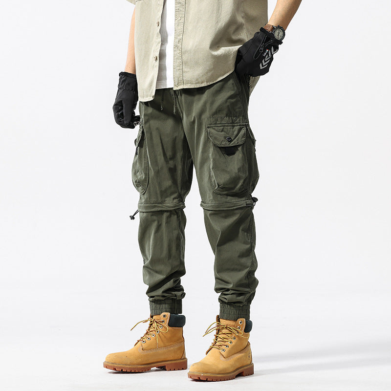 Herren funktionale Cargo-Hose mit verstellbarem Bund und Mehrzwecktaschen Echoarchiv