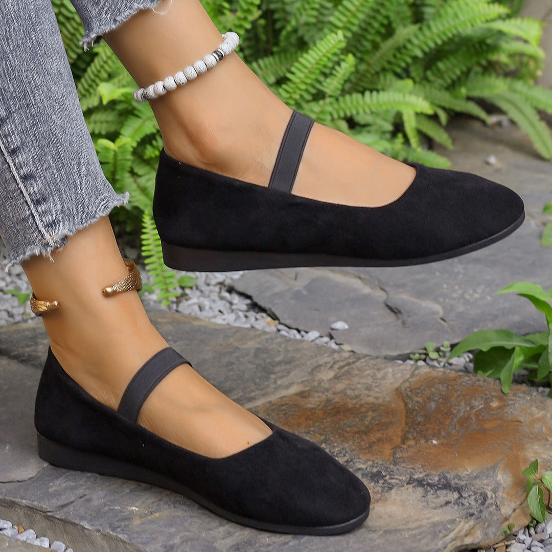 Damen Ballerinas mit verstellbarem Riemen und komfortablem Fußbett Echoarchiv