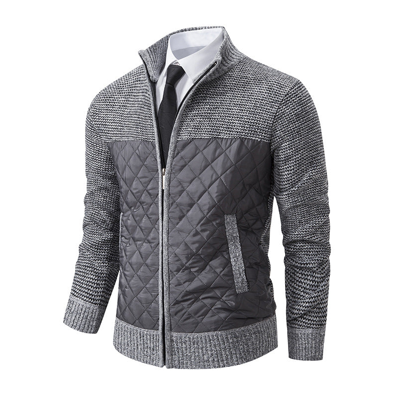 Herren gesteppte Freizeitjacke mit hochschließendem Kragen und praktischen Taschen Echoarchiv
