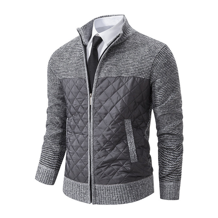 Herren gesteppte Freizeitjacke mit hochschließendem Kragen und praktischen Taschen Echoarchiv