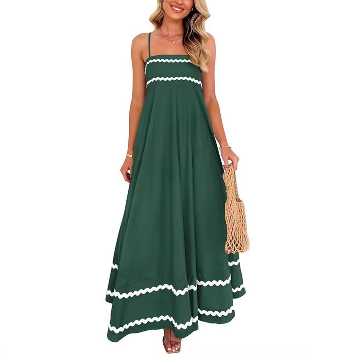 Damen Maxikleid mit eleganten Zierhörnchen und verstellbaren Trägern Echo Archiv