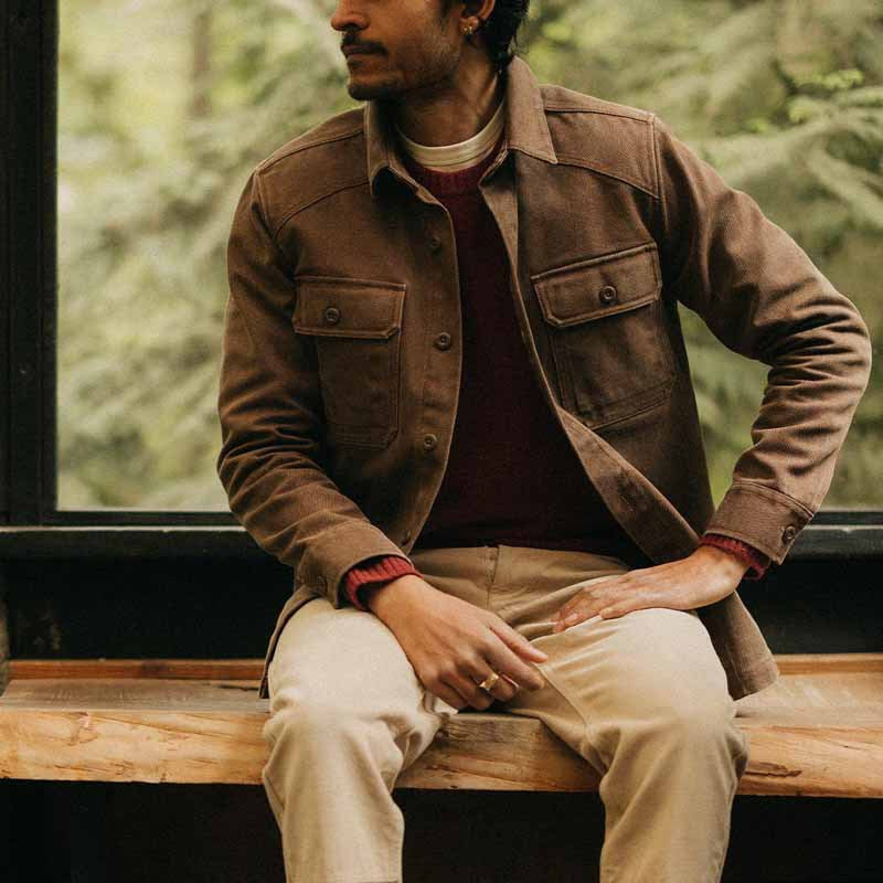 Herren Utility-Jacke mit praktischen Brusttaschen und robustem Stoff Echoarchiv