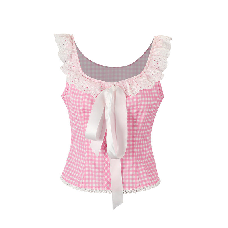 Damen Blusenshirt mit eleganten Rüschendetails und Satinband Echo Archiv