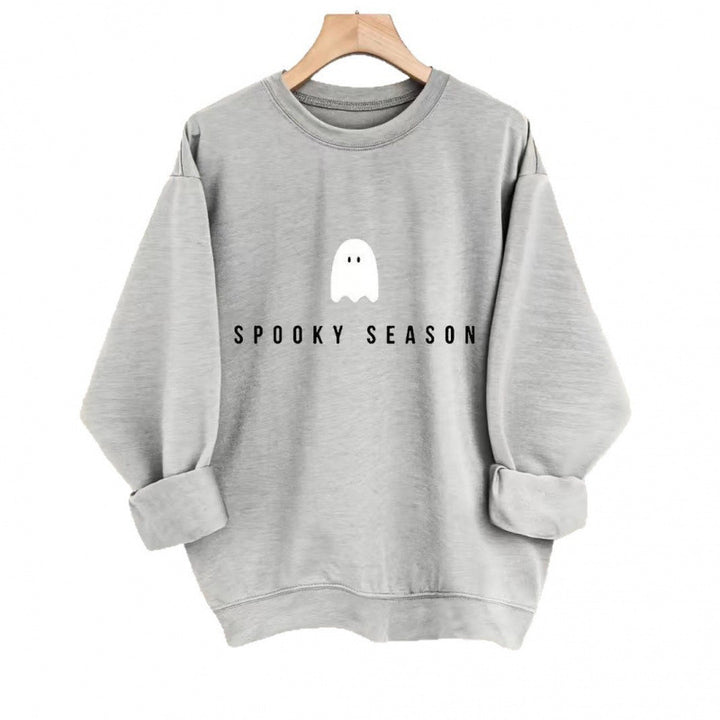 Unisex nan lässiges Halloween Sweatshirt mit Gespenst-Print und Oversize-Schnitt Echo Archiv