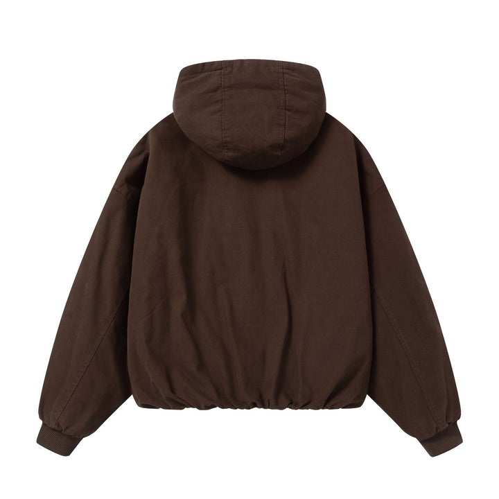 Herren Gefütterte Kapuzenjacke mit Kunstfell-Innenfutter und elastischem Saum Echoarchiv