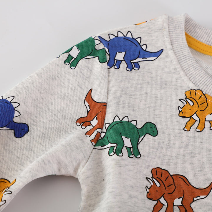 Jungen Sweatshirt mit fröhlichem Dinosaurier-Motiv Echo Archiv