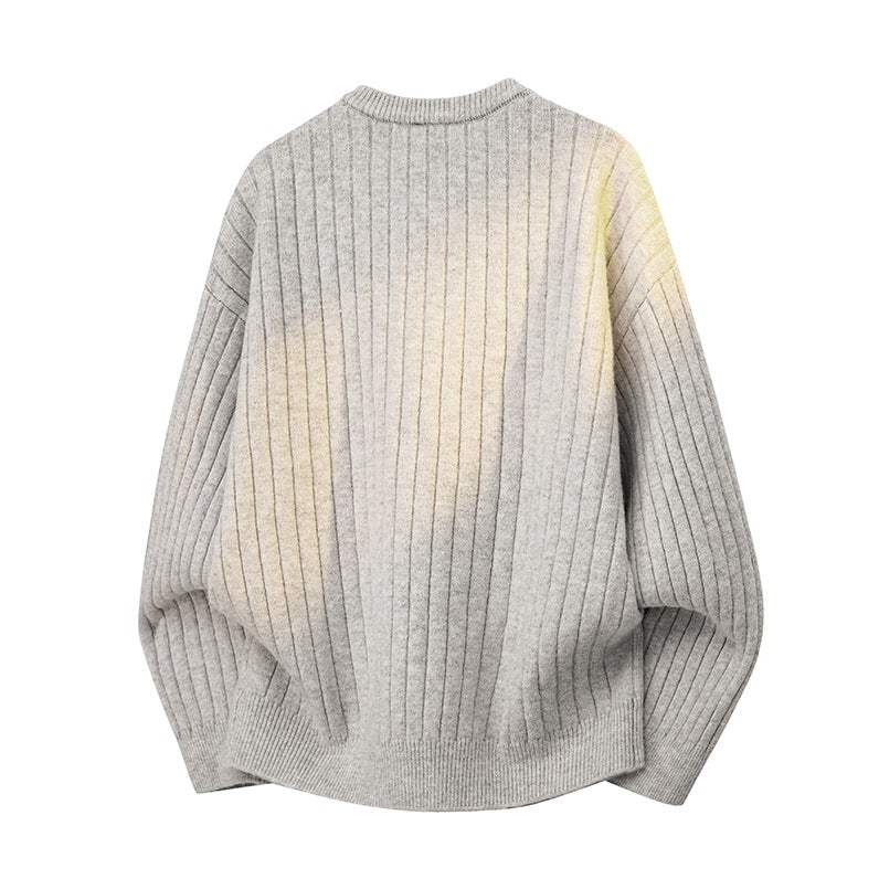Herren Grobstruktur-Halbzip-Strickpullover mit Rippenstruktur Echoarchiv