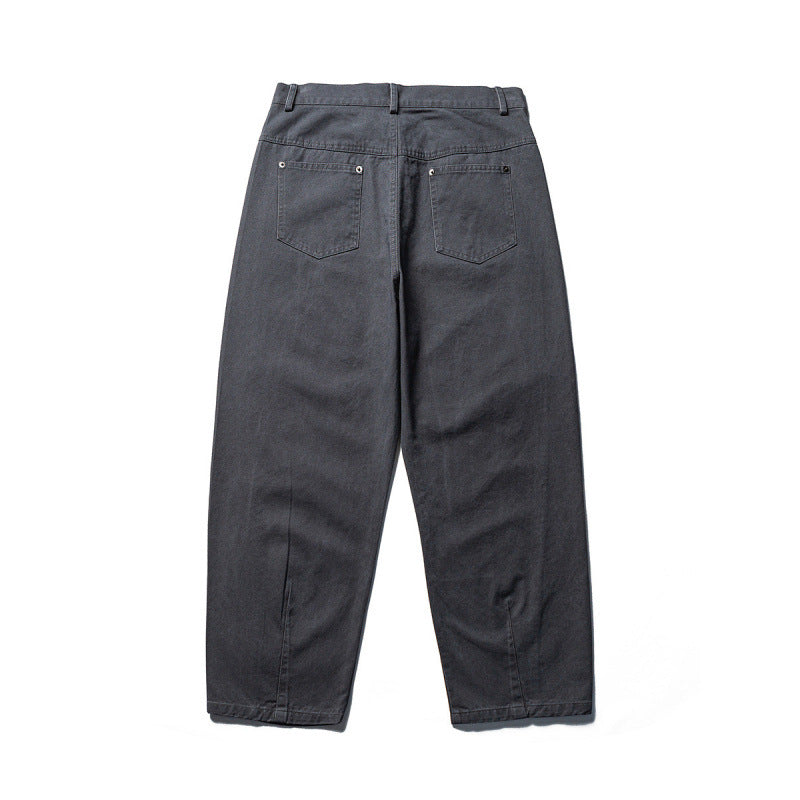 Herren Konisch geschnittene Twill-Hose mit hoher Taille und fünf Taschen Echo Archiv