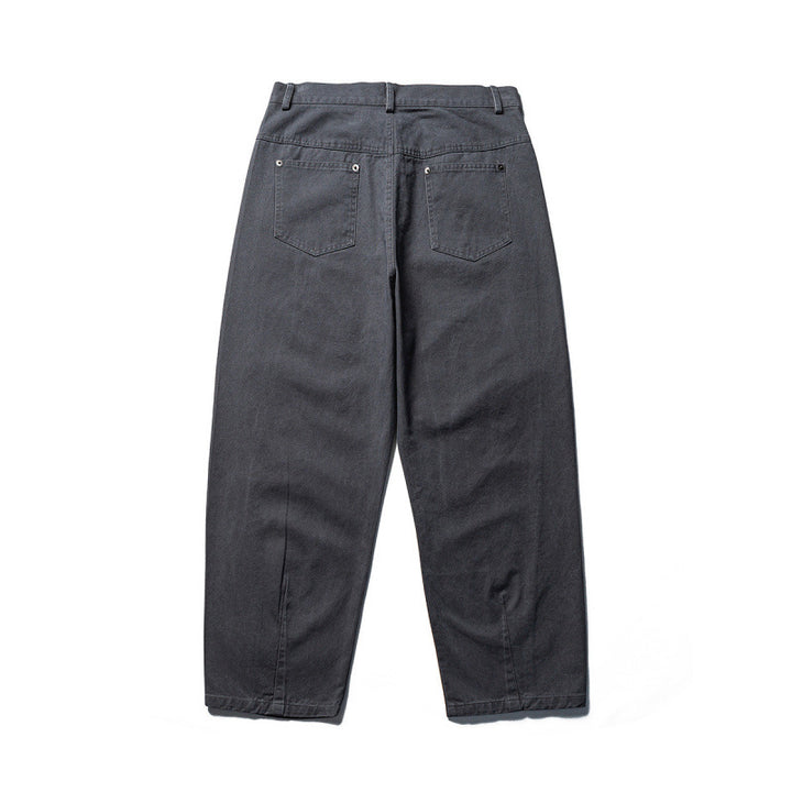 Herren Konisch geschnittene Twill-Hose mit hoher Taille und fünf Taschen Echo Archiv