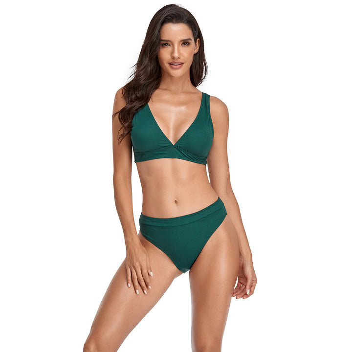Damen Triangel-Bikini-Set mit modischem Schnitt und hohem Bund Echo Archiv