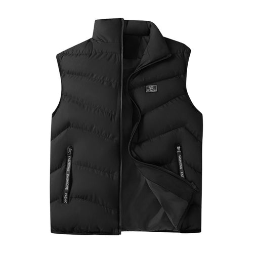 Herren Packbare Microfaser‑Steppweste mit Thermoisolierung, hohem Kragen und sicheren Ziptaschen – Marzano