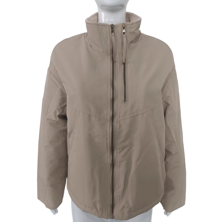Damen Leichte gefütterte Übergangsjacke mit Stehkragen und Teddyfutter Echoarchiv