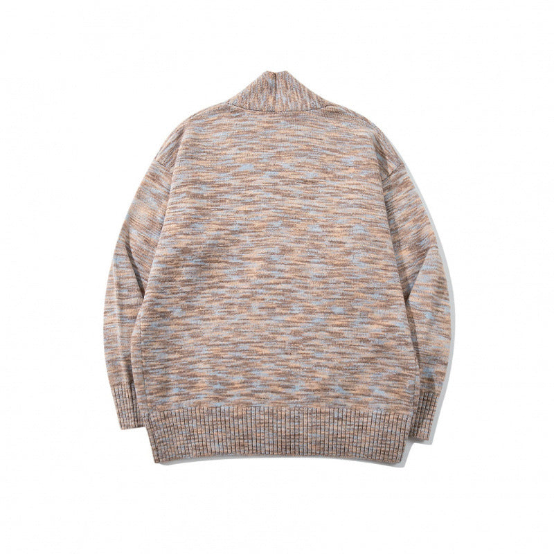Unisex Boxy-Strickcardigan mit asymmetrischer Knopfleiste und breit geripptem Saum Echo Archiv