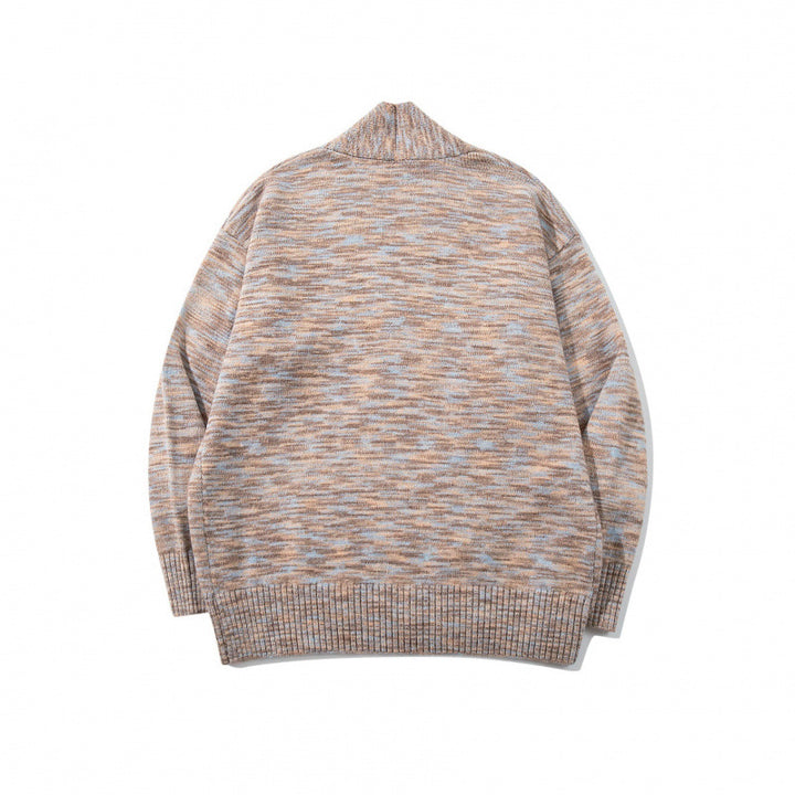 Unisex Boxy-Strickcardigan mit asymmetrischer Knopfleiste und breit geripptem Saum Echo Archiv