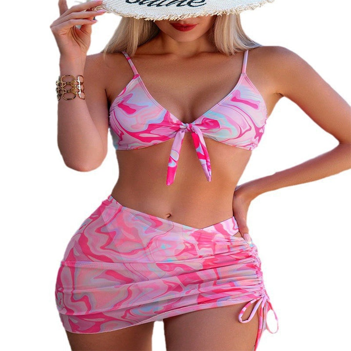 Damen Bikiniset mit verstellbarem Oberteil und raffiniertem Wickelrock Echo Archiv
