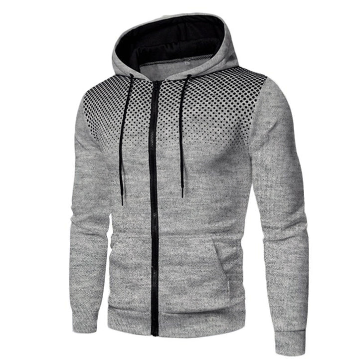 Herren sportlicher Kapuzenpullover mit durchgehendem Reißverschluss und atmungsaktiven Einsätzen Echoarchiv