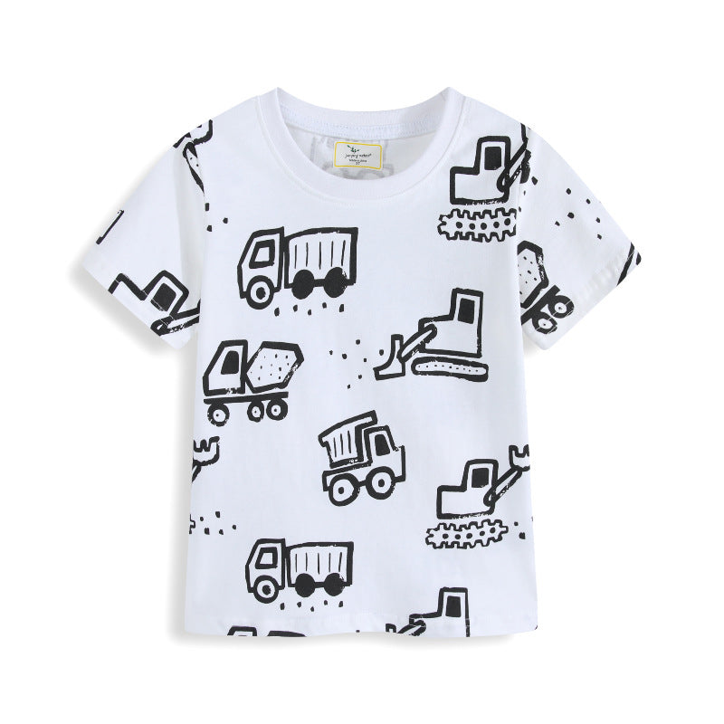 Jungen T-Shirt mit lustigem Baustellenmotiv Echo Archiv