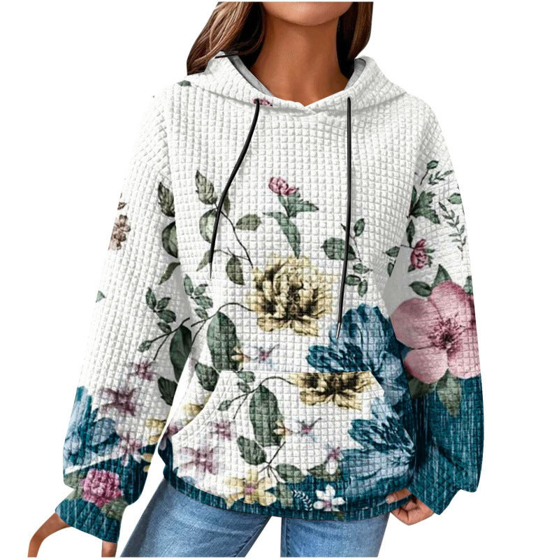 Damen Modischer Kapuzenpullover im Karodesign Echoarchiv