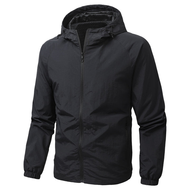 Herren Leichte Funktionsjacke mit verstellbarem Kapuzenkragen Echo Archiv