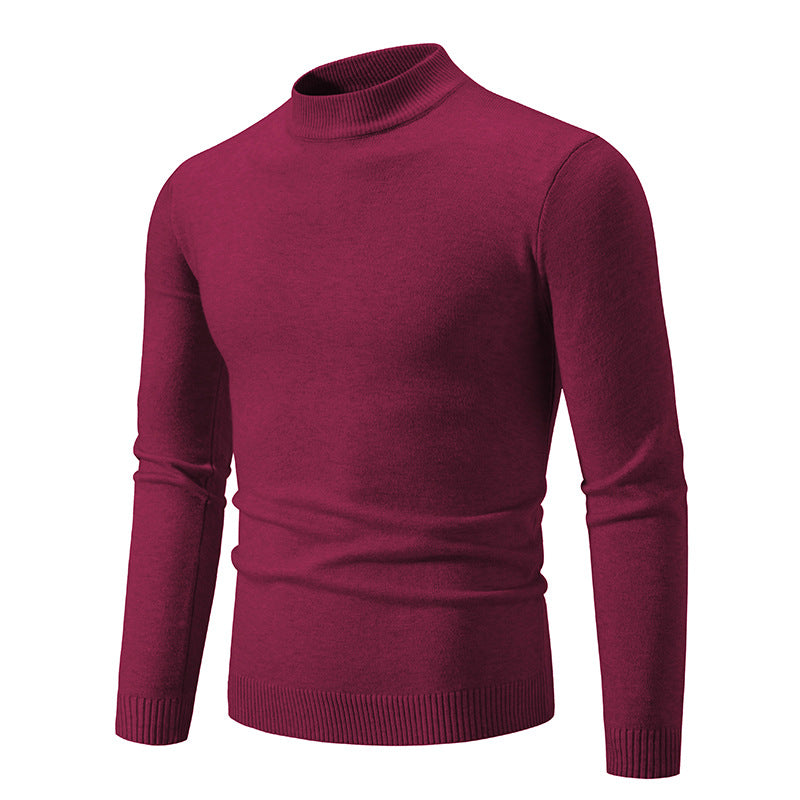 Herren Feinstrickpullover mit hohem Kragen und elastischen Bündchen Echoarchiv