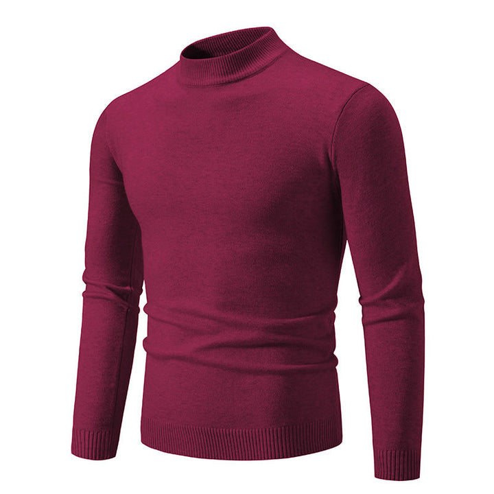 Herren Feinstrickpullover mit hohem Kragen und elastischen Bündchen Echoarchiv