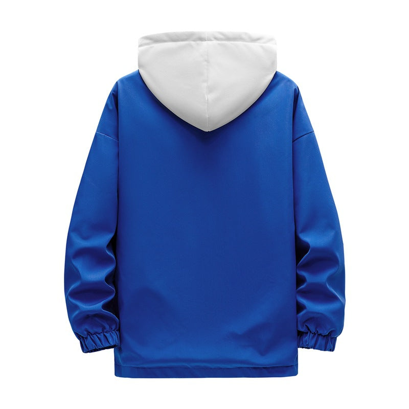 Herren zweilagige Kapuzen‑Overlayerjacke mit kontrastierter Innenkapuze und elastischen Bündchen Echo Archiv