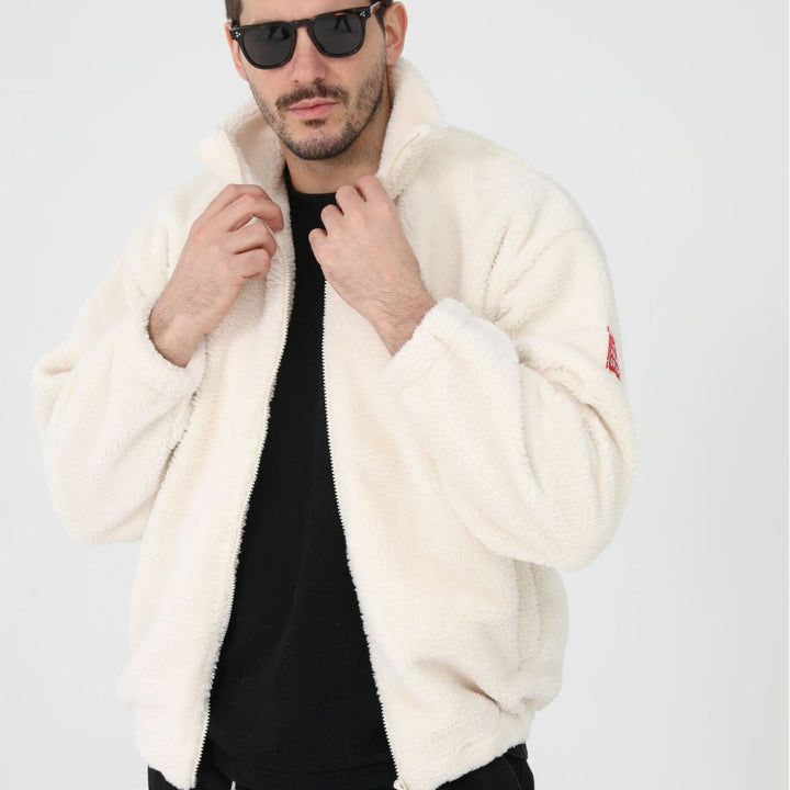 Herren Fleecejacke mit Stehkragen und praktischen Taschen Echoarchiv