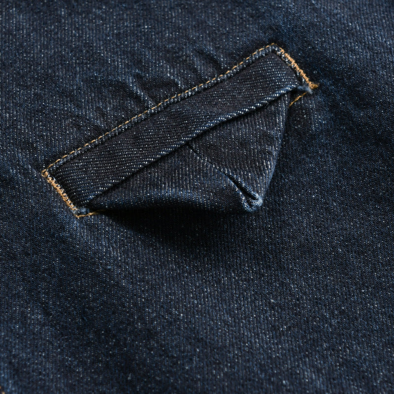 Herren Denim-Overshirt im Worker-Stil mit verdeckter Knopfleiste Echoarchiv