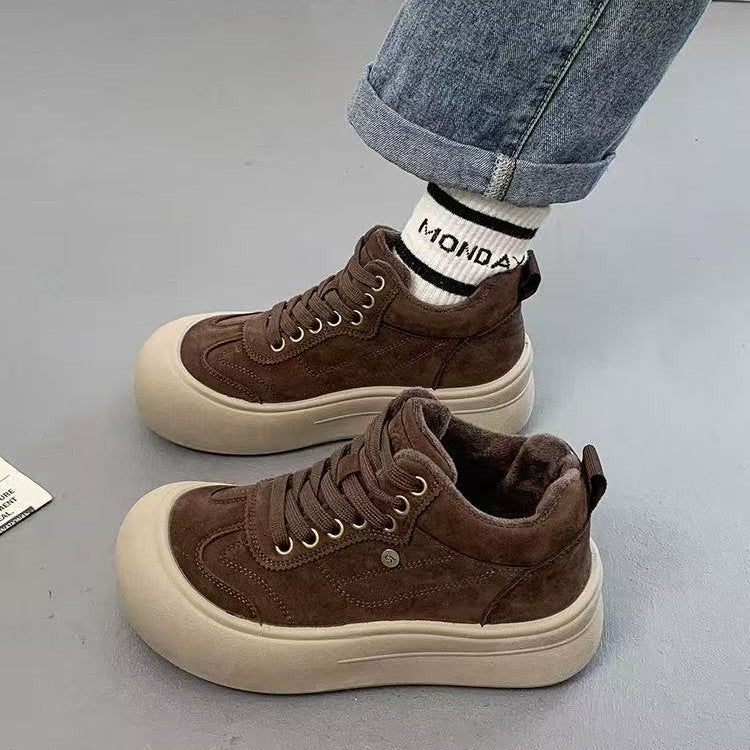 Damen Chunky Sneakers mit weichem Veloursleder und dämpfender Sohle Echo Archiv