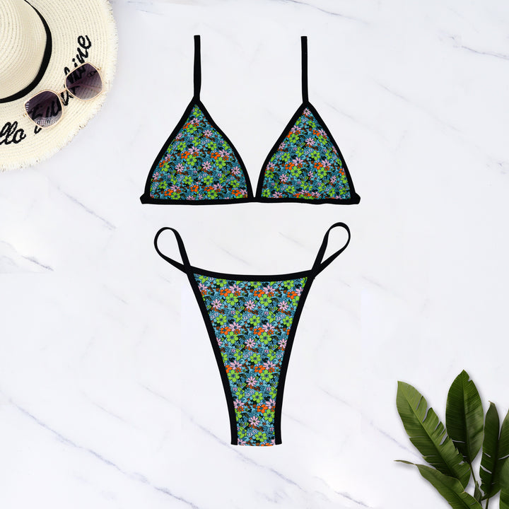 Damen Triangel-Bikini mit floralem Design und verstellbaren Trägern Echo Archiv