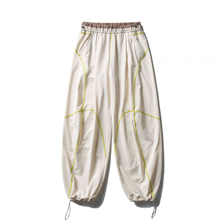 Unisex Locker geschnittene Tech-Jogginghose mit elastischem Bund, markanten Flatlock-Nähten und Kordelzug Echo Archiv