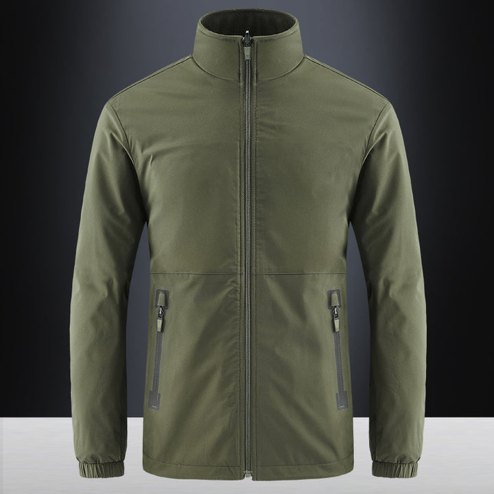 Herren Softshelljacke mit hohem Stehkragen und wasserabweisender Oberfläche Echo Archiv