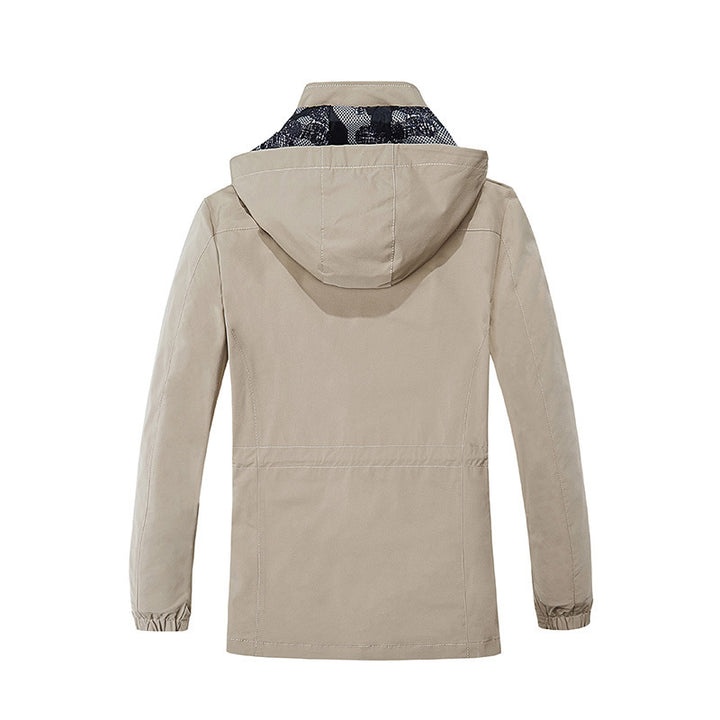 Herren Kapuzen-Parka im Canvas-Utility-Stil mit Camouflage-Innenfutter Echoarchiv