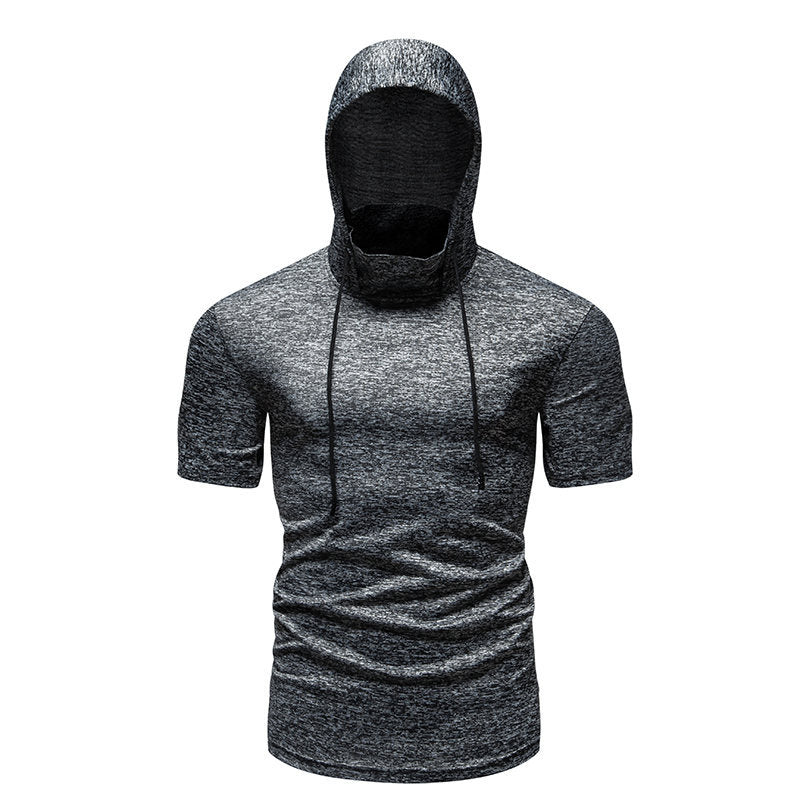 Herren funktionales Kapuzenshirt mit kurzem Arm und atmungsaktiven Eigenschaften Echoarchiv