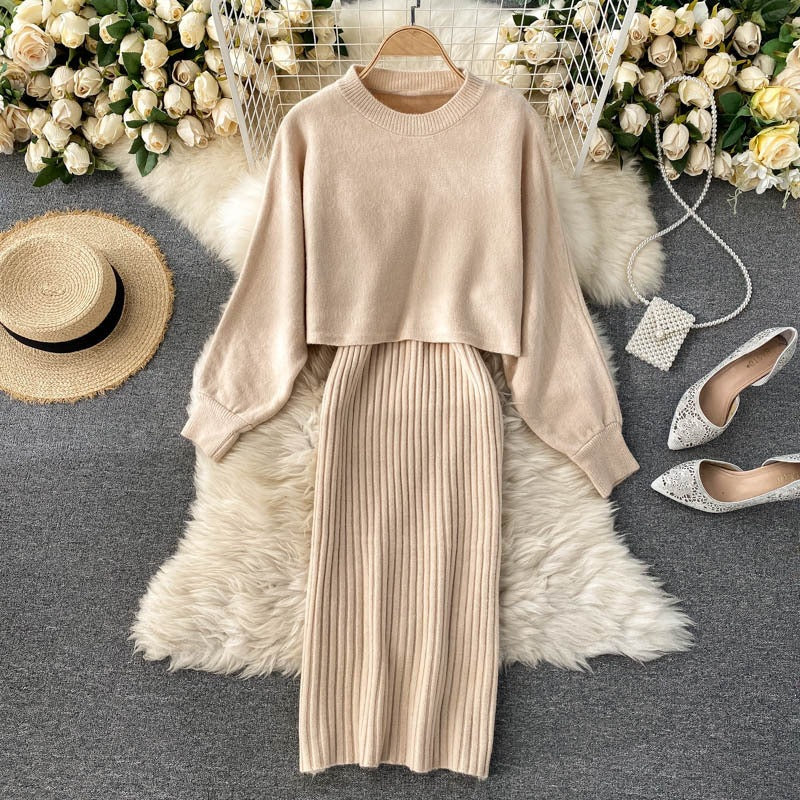 Damen Strickensemble mit Rippdetails Echo Archiv