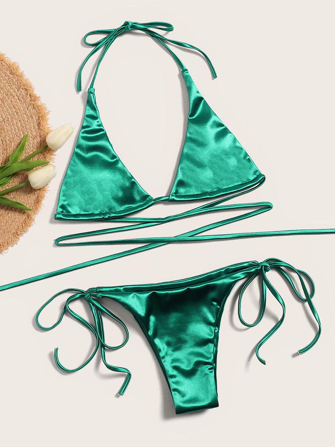 Damen Triangel-Bikini mit verführerischem Satin-Finish Echo Archiv