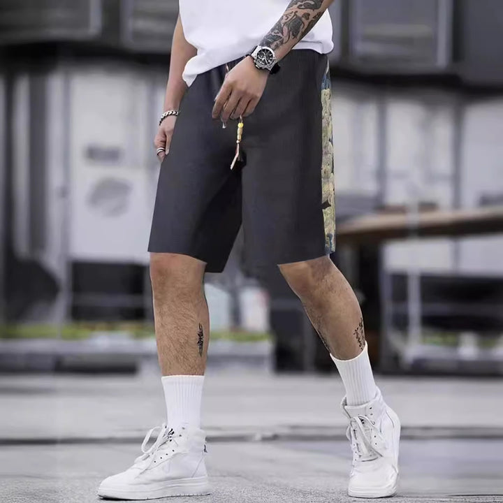 Herren modische Shorts mit seitlichen Taschen und farbigen Akzenten Echoarchiv