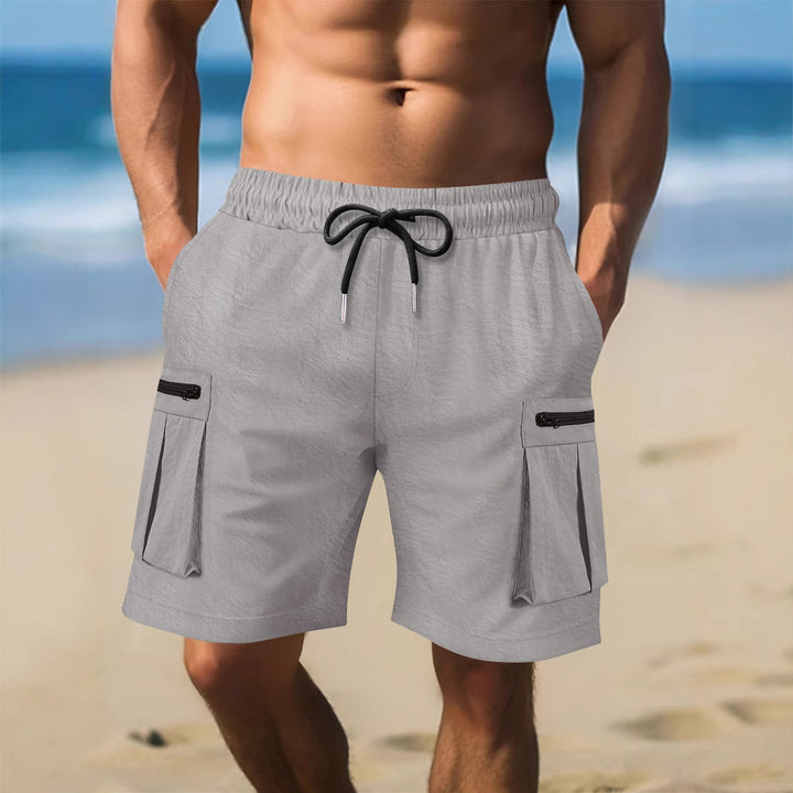 Herren Cargo-Shorts mit praktischen Reißverschlusstaschen und elastischem Bund Echoarchiv