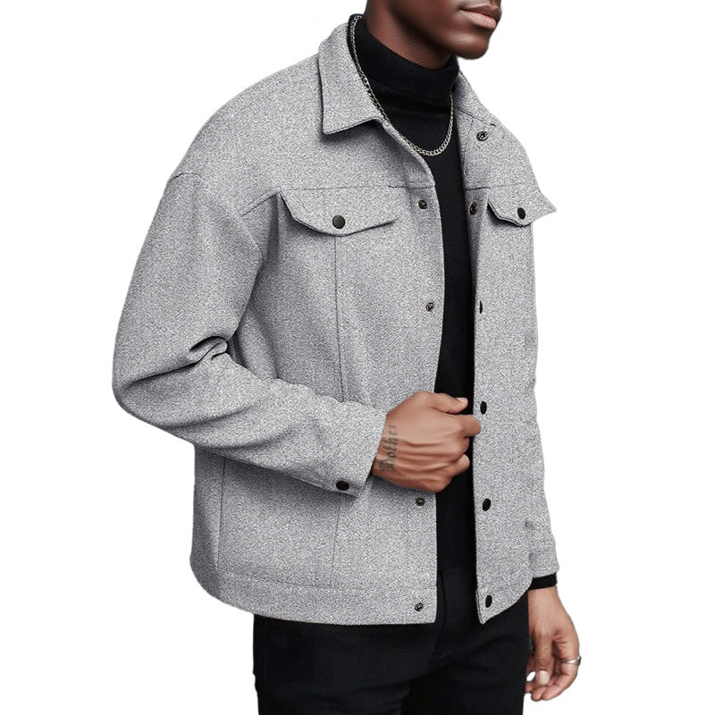 Herren lässige Übergangsjacke mit praktischen Taschen und modernem Kragen Echoarchiv