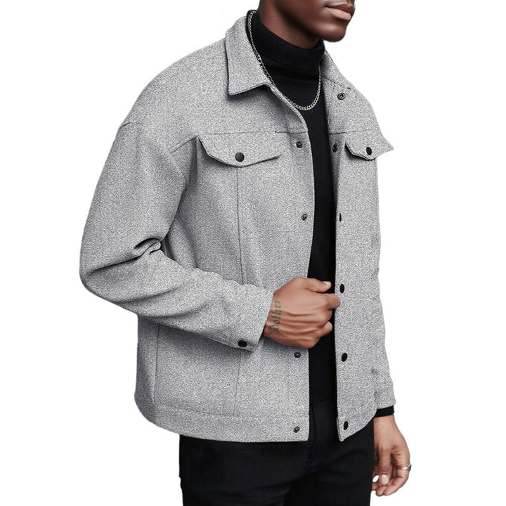 Herren lässige Übergangsjacke mit praktischen Taschen und modernem Kragen Echoarchiv