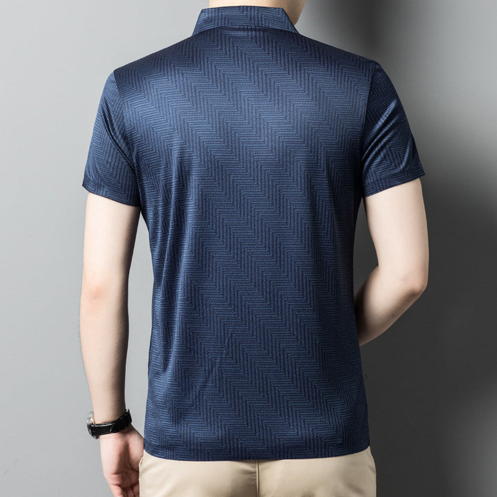 Herren Polohemd mit eleganter Struktur Echoarchiv