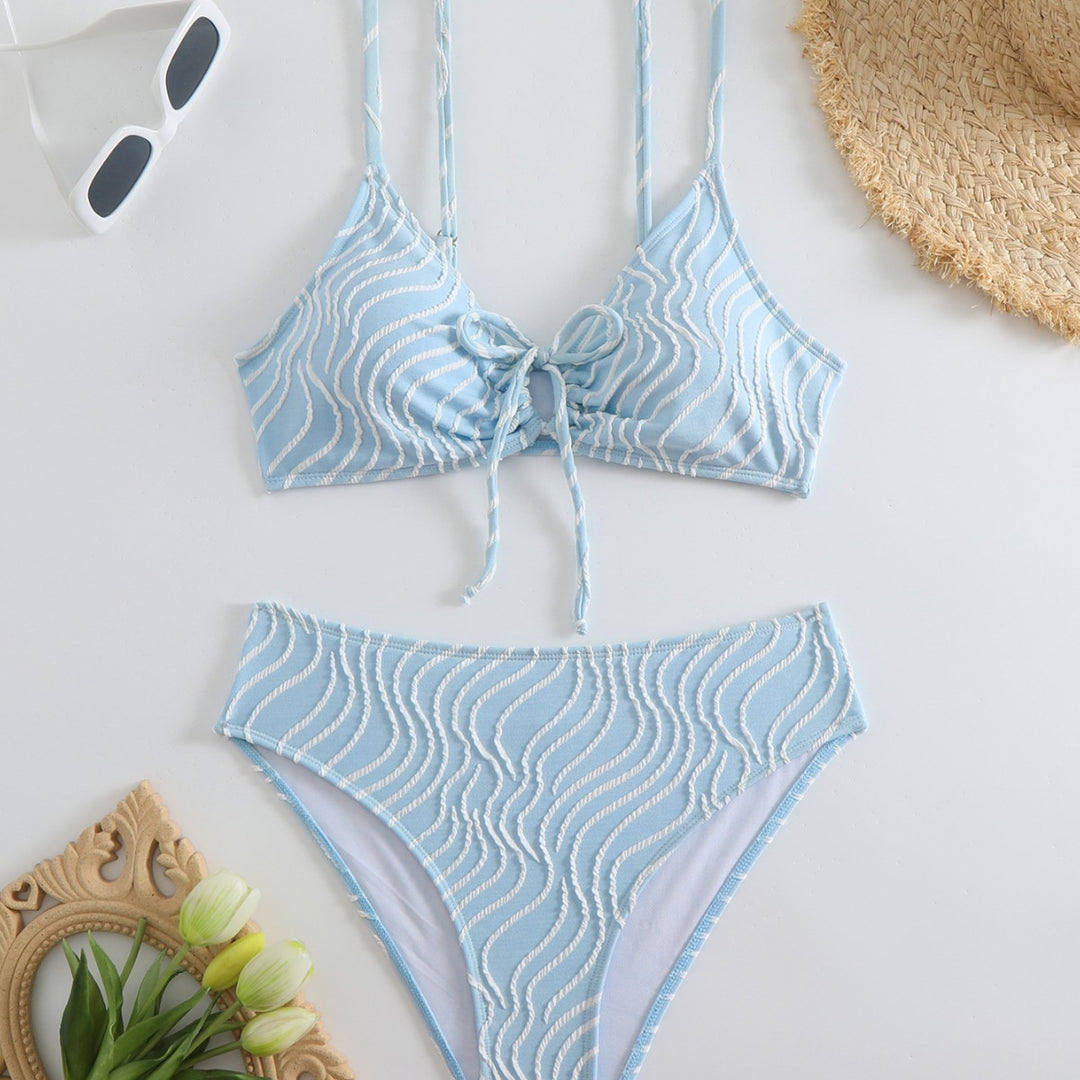 Damen Bikini-Set mit verspieltem Wickeldesign und elastischen Trägern Echo Archiv