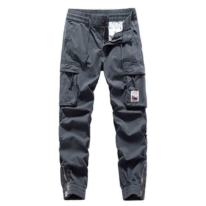 Herren Cargo-Jogger mit Zip-Knöchel, elastischem Bund, Multifach-Utility-Taschen und Vintage-Patch Echo Archiv