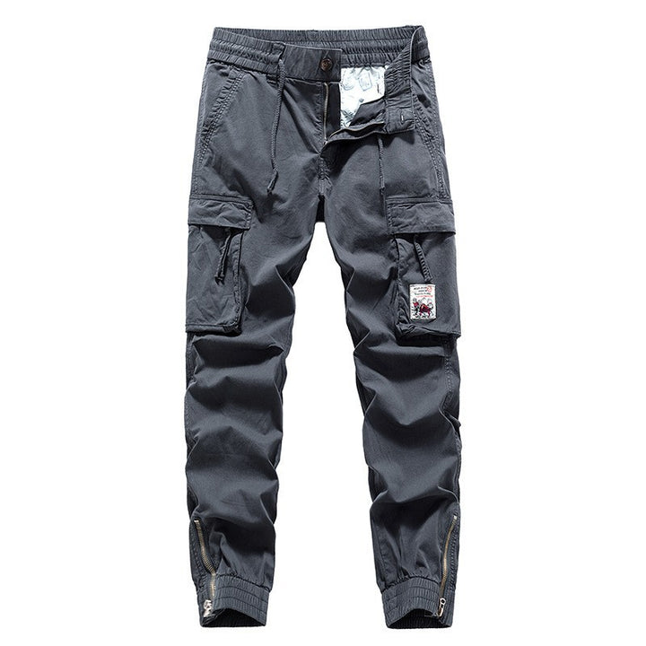 Herren Cargo-Jogger mit Zip-Knöchel, elastischem Bund, Multifach-Utility-Taschen und Vintage-Patch Echo Archiv