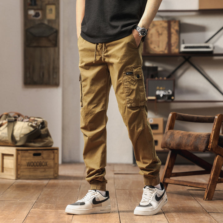 Herren robuste Cargo-Hose mit elastischem Bund und praktischen Taschen Echoarchiv