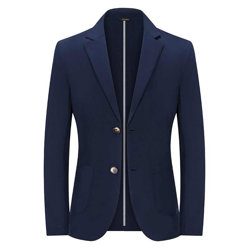 Herren Modernes Slim-Fit Sakko mit schmalem Revers und aufgesetzten Taschen Echoarchiv